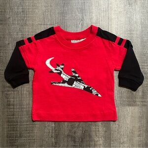 💞 New Baby & Toddler Boys Size 6-9 Months Red & Black Jet Airplane Tee Shirt